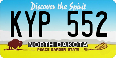 ND license plate KYP552
