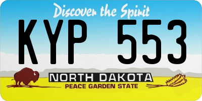 ND license plate KYP553