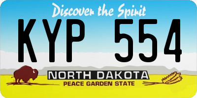 ND license plate KYP554