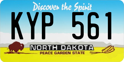 ND license plate KYP561