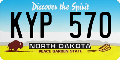 ND license plate KYP570