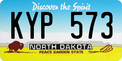 ND license plate KYP573