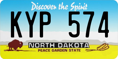 ND license plate KYP574
