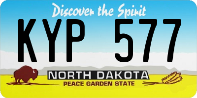 ND license plate KYP577