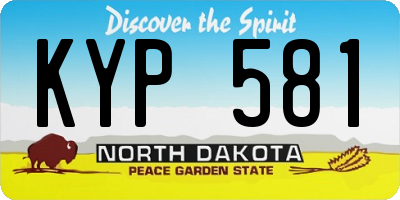 ND license plate KYP581