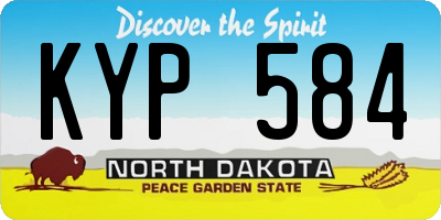 ND license plate KYP584