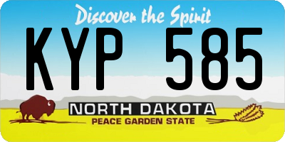 ND license plate KYP585