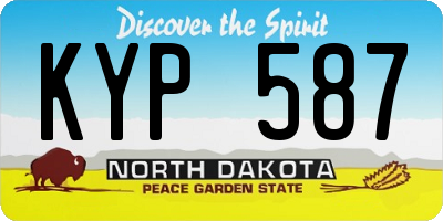 ND license plate KYP587