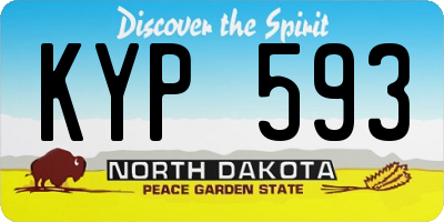 ND license plate KYP593