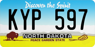 ND license plate KYP597
