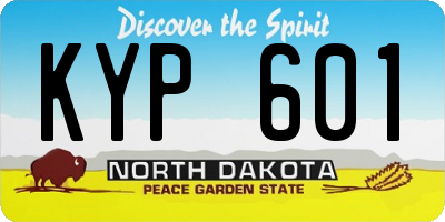 ND license plate KYP601