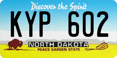 ND license plate KYP602