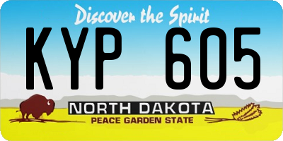 ND license plate KYP605