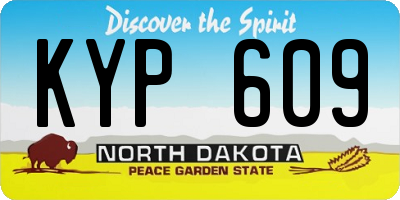 ND license plate KYP609