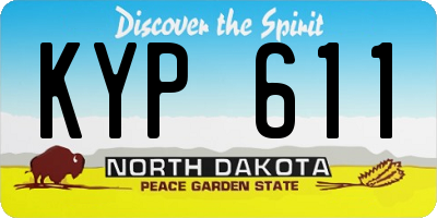 ND license plate KYP611