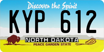 ND license plate KYP612