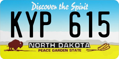ND license plate KYP615