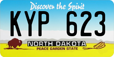 ND license plate KYP623