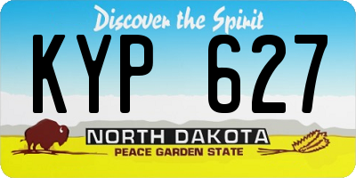 ND license plate KYP627
