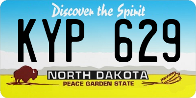 ND license plate KYP629