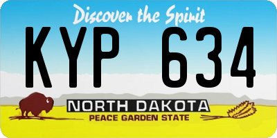 ND license plate KYP634