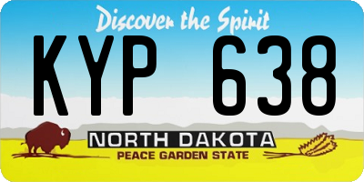 ND license plate KYP638