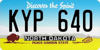 ND license plate KYP640