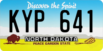 ND license plate KYP641