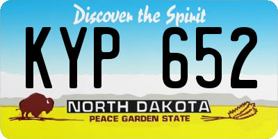 ND license plate KYP652
