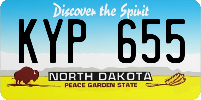 ND license plate KYP655