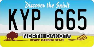 ND license plate KYP665