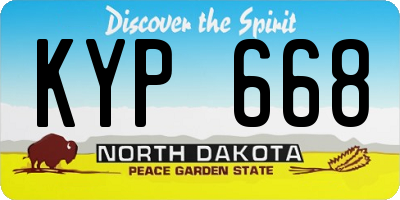 ND license plate KYP668