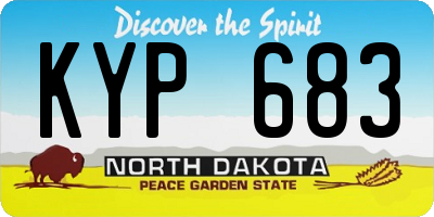 ND license plate KYP683
