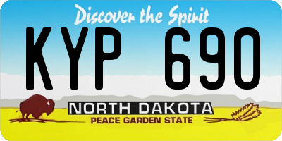 ND license plate KYP690