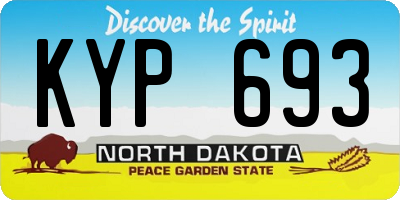 ND license plate KYP693