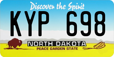 ND license plate KYP698