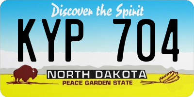 ND license plate KYP704
