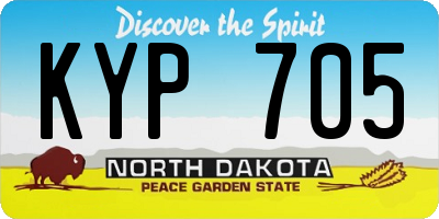 ND license plate KYP705