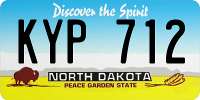 ND license plate KYP712