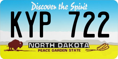 ND license plate KYP722