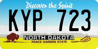 ND license plate KYP723