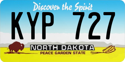 ND license plate KYP727