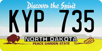 ND license plate KYP735
