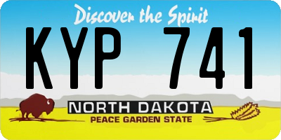 ND license plate KYP741
