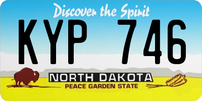 ND license plate KYP746
