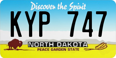 ND license plate KYP747