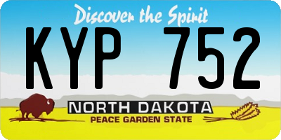 ND license plate KYP752