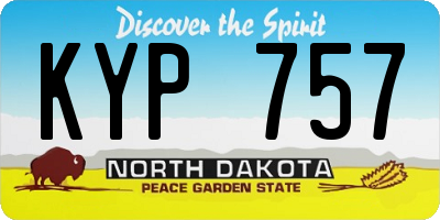 ND license plate KYP757