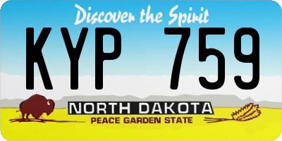 ND license plate KYP759