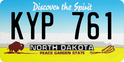 ND license plate KYP761